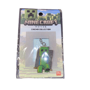 Minecraft Green & Black Creeper Alloy Keychain One Size Exclusive NWT